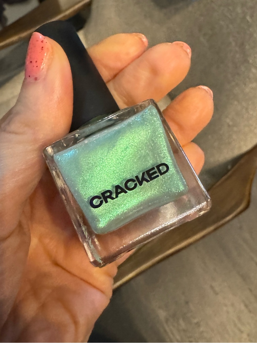 Cracked Polish Limited Edition PPU Shade “Mutk Murk” Shimmery Green Nail Polish - Picture 5 of 9
